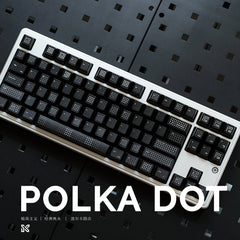 Polka Dot Matte Transparent PC Cherry Profile Keycaps