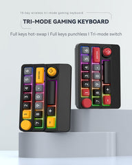 W909 15 Keys Wireless Macro Defined Mechanical Keyboard
