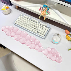 Soft Clear Cloud Transparent Cushion Cool Silicone Gel Ergonomic Wrist/Hand Rest