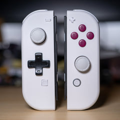 White “Game Boy” Joy-Cons - Nintendo Switch Retro Gaming Controllers Mods