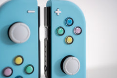 Pastel Blue Joy-Cons Mod with Pastel Hearts Buttons Nintendo Switch Custom Controllers