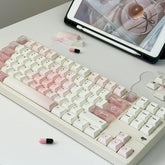 White Peach Mojito Cherry Profile Dye Sublimation PBT Keycaps