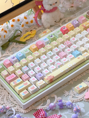 Sweet Bear Dye Sublimation PBT Cherry Profile Keycaps