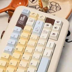 Bear Cookies Cherry Profile Dye Sublimation PBT Keycaps