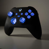 Custom Xbox Controller LED Mod Black With Clear Backlit Buttons for Xbox Series X/S/One & PC