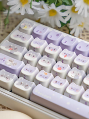 Raccoon Squadron Dye Sublimation PBT MAO Profile Keycaps