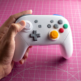 Nintendo Switch Pro Controller Mod White GameCube Retro Style Customized Controller