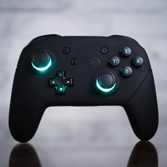 CUSTOM Pro Controller Nintendo SWITCH LED Mod Black On Black With Backlit Buttons