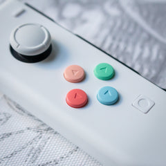 Pastel SNES Custom JoyCons Nintendo Switch Joy-Con Controller Mods White with Pastel Buttons