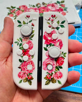 Floral Joy-Cons Roses and Peonies Nintendo Switch Gaming Controllers