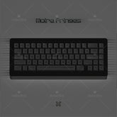 Moire Fringe Cherry Dye Sublimation PBT Profile Keycaps