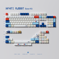 White Rabbit Dye Sublimation PBT Cherry Profile Keycaps
