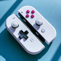 White “Game Boy” Joy-Cons - Nintendo Switch Retro Gaming Controllers Mods