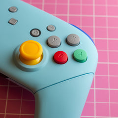 Nintendo Switch Pro Controller Mod Pastel Blue GameCube Retro Style Customized Controller