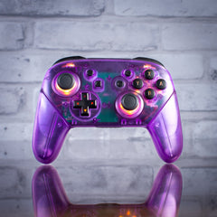 Atomic Purple Pro Controller LED Mod Customized Nintendo Switch Controller