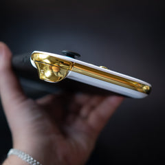 Ultimate Opulence: Custom Luxury White & Gold Chrome Joy-Cons 2 for Nintendo Switch 2