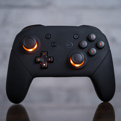 CUSTOM Pro Controller Nintendo SWITCH LED Mod Black On Black With Backlit Buttons