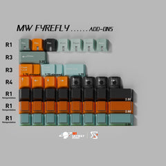 MW FYREFLY PBT DOUBLE-SHOT KEYCAP SET INSTOCK