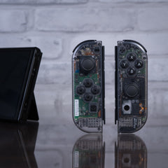 Custom Nintendo Switch Dark “Gameboy Clear” Joy-Con Controllers