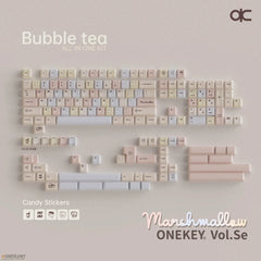 QK Bubble Tea Marshmallow PBT Dye-Sub Keycap SEt