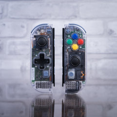 Custom Retro Joy-Cons “SN ProPad” Mod Clear Nintendo Switch Controllers