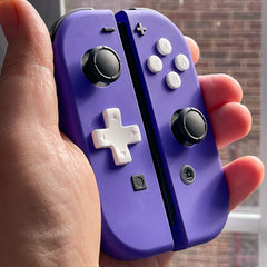 “Game Boy Advance” Joy-Cons Indigo With White Buttons - Retro Nintendo Switch Gaming Controller Mods