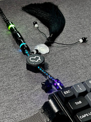 Ink Black USB-C RGB Aviator Handmade Coiled Cable