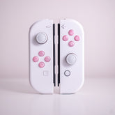 Custom Nintendo Switch Joy-Con Controllers With Glittery Pink Resin Cast Buttons