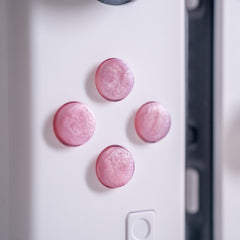 Custom Nintendo Switch Joy-Con Controllers With Glittery Pink Resin Cast Buttons