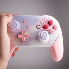 Kirby-Inspired Pro-Controller In Dreamy Pastel Colors Custom Nintendo Switch Controller