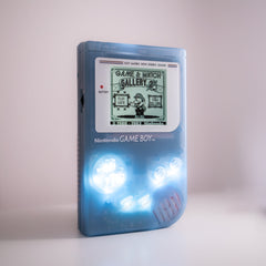 Custom Nintendo Game Boy DMG “Heisenberg Blue” with Backlit IPS Screen And LED Buttons