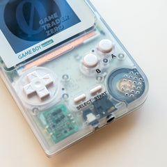 Custom Game Boy Pocket with Backlit IPS Screen Famitsu Clear With White Buttons