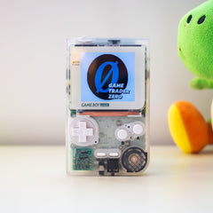 Custom Game Boy Pocket with Backlit IPS Screen Famitsu Clear With White Buttons