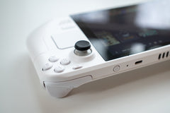 Customized Steam Deck Handheld Gaming Computer By Valve Minimalistic Mono White