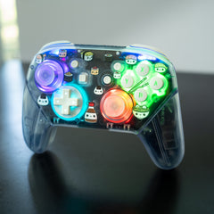 Custom Sushi Nintendo Switch Pro-Controller LED Buttons & Cute Kawaii Sushi