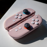 Custom Nintendo Switch 2 Joy-Con Controllers Pastel Pink with White Buttons