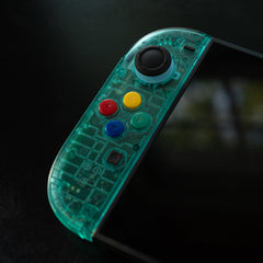 Switch 2 Custom Joy-Cons Clear Teal Retro Gaming Controllers