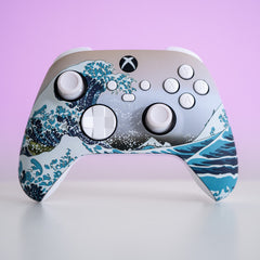 Xbox Wireless Controller Mod “Great Wave off Kanagawa” Custom Microsoft Gaming Controller Xbox Series X/S/One & PC