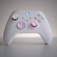 Custom Xbox Controller LED Mod White With White Backlit Buttons for Xbox Series X/S/One & PC