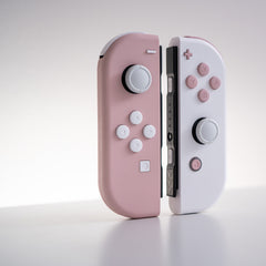 Pink and White Custom Joy-Cons Cute Nintendo Switch Controller Mods