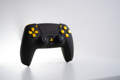PS5 Controller Mod Black with Gold Buttons Custom Sony Wireless Controller