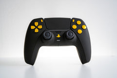 PS5 Controller Mod Black with Gold Buttons Custom Sony Wireless Controller