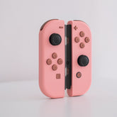 Custom Joy-Cons Pink with Matte Rustic Metal Finish Buttons Nintendo Switch Controller Mods