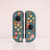 Cozy Fox Joy-Cons Cute Fall Vibes Nintendo Switch Custom Controllers