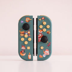 Cozy Fox Joy-Cons Cute Fall Vibes Nintendo Switch Custom Controllers
