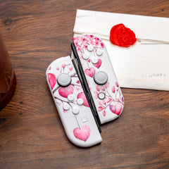 Switch Joycons “Be My Valentine” Custom Nintendo Switch Controllers with Pink Hearts