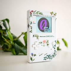 Custom Nintendo Game Boy DMG with Backlit IPS Screen Flowers, Laurels & Vines