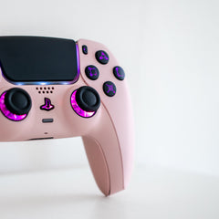 Pink PS5 Controller LED Mod with Backlit Buttons Custom Sony Wireless Gaming Controller