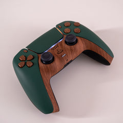 PS5 DualSense Controller Pine with Elegant Wood Style Buttons & Trim Custom Sony Wireless Controller