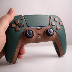 PS5 DualSense Controller Pine with Elegant Wood Style Buttons & Trim Custom Sony Wireless Controller